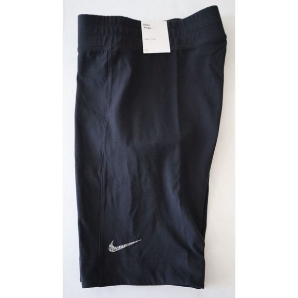 Nike Yoga DQ4890-010 Men's Sz M Black Dri-FIT Tight Fit Training Shorts - Picture 10 of 11